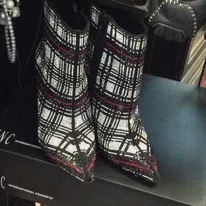 Inc sequined booties
